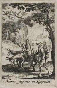 Ucieczka do Egiptu, z Życia Dziewicy autorstwa Jacques Callot