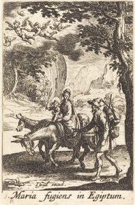 Ucieczka do Egiptu w roku 1630 lub później. autorstwa Jacques Callot