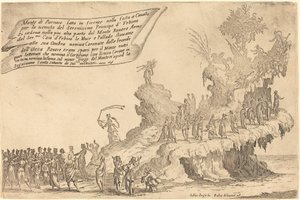 Unoszący się na górze Parnas autorstwa Jacques Callot