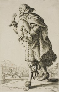 Generał, który salutuje, trzymając kapelusz pod pachą, płyta druga z La Noblesse autorstwa Jacques Callot