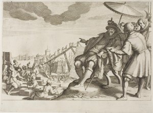 Wielki Książę wzmacnia port w Livorno, z życia Ferdinanda I de’ Medici autorstwa Jacques Callot