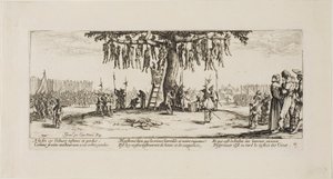 Wisząca, płyta jedenasta z Miseries of War autorstwa Jacques Callot