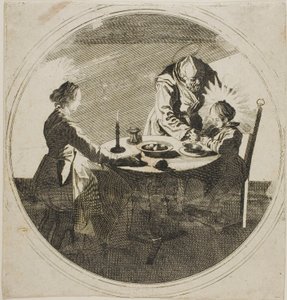 Święta Rodzina przy Stole autorstwa Jacques Callot