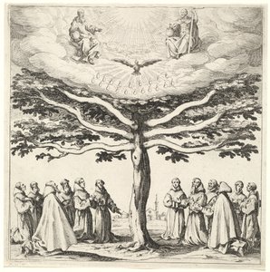 Trójca Święta w Drzewie Życia adorowana przez franciszkanów autorstwa Jacques Callot