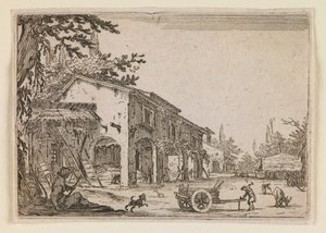 Gospodarstwo, z „Kaprysów” (wydanie z Nancy) autorstwa Jacques Callot