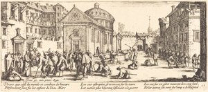 Szpital, ok. godz. 1633. autorstwa Jacques Callot