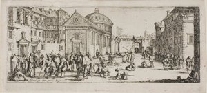 Szpital, plansza piętnasta z filmu "Nieszczęścia wojny autorstwa Jacques Callot