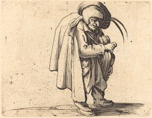 Gracz liry korbowej autorstwa Jacques Callot