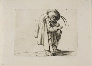 Gracz liry korbowej, z Varie Figure Gobbi autorstwa Jacques Callot