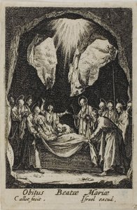 Pochówek Dziewicy, z Życia Dziewicy autorstwa Jacques Callot