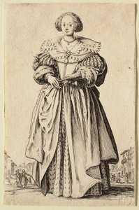 Dama z wachlarzem autorstwa Jacques Callot