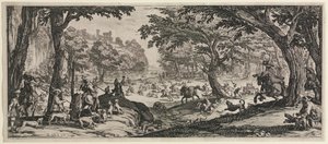 Wielkie polowanie, 1619. autorstwa Jacques Callot