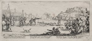 The Large Miseries of War: Oddział ogniowy, 1633. autorstwa Jacques Callot