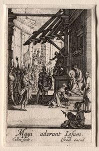 Życie Dziewicy: Adoracja Trzech Króli autorstwa Jacques Callot