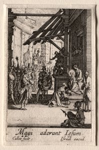 Życie Dziewicy: Adoracja Trzech Króli. autorstwa Jacques Callot