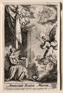 Życie Dziewicy: Zwiastowanie. autorstwa Jacques Callot