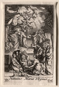 Życie Dziewicy: Narodziny Dziewicy. autorstwa Jacques Callot