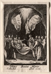 Życie Dziewicy: Złożenie do grobu Dziewicy. autorstwa Jacques Callot