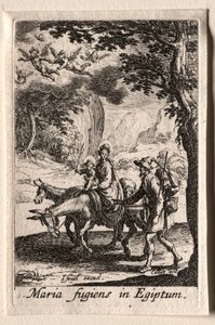 Życie Dziewicy: Ucieczka do Egiptu. autorstwa Jacques Callot