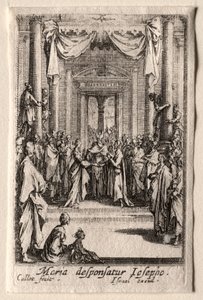 Życie Dziewicy: Małżeństwo Dziewicy. autorstwa Jacques Callot