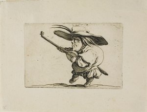 Odtwarzacz lutni, z Varie Figure Gobbi autorstwa Jacques Callot