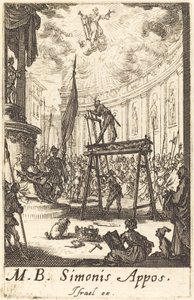 Męczeństwo św. Szymona, c. 16341635. autorstwa Jacques Callot