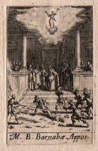 Męczeństwo Apostołów: św. Barnaba. autorstwa Jacques Callot