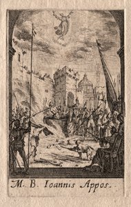 Męczeństwo Apostołów: św. Jana Ewangelisty. autorstwa Jacques Callot