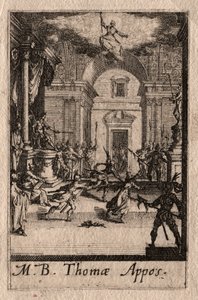Męczeństwo Apostołów: św. Tomasz. autorstwa Jacques Callot