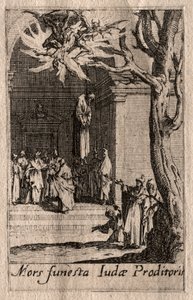Męczeństwo Apostołów: Śmierć Judasza. autorstwa Jacques Callot