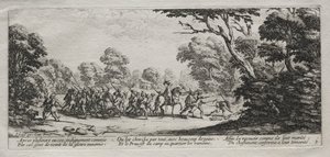 Miseries of War: Aresztowanie złoczyńców, 1633. autorstwa Jacques Callot