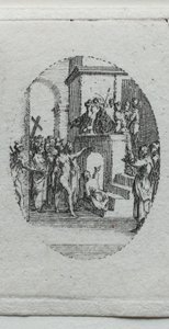 Tajemnice męki: Chrystus przedstawiony ludowi. autorstwa Jacques Callot