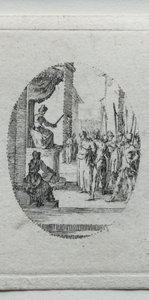 Tajemnice męki: Chrystus przed Piłatem autorstwa Jacques Callot