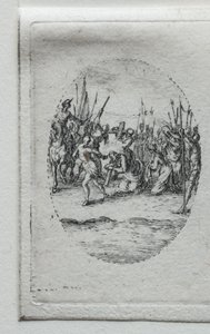 Tajemnice męki: dźwiganie krzyża autorstwa Jacques Callot