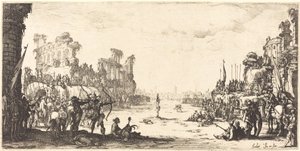 Próba przez strzały Św. 16321633. autorstwa Jacques Callot