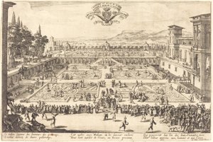 Ogrody pałacowe w Nancy autorstwa Jacques Callot