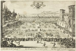 Ogrody pałacowe w Nancy autorstwa Jacques Callot