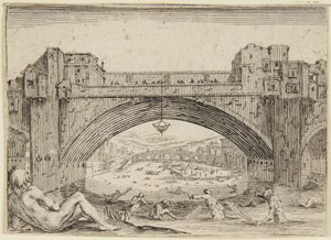 Ponte Vecchio, Florencja autorstwa Jacques Callot