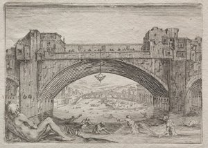 Ponte Vecchio, Florencja autorstwa Jacques Callot