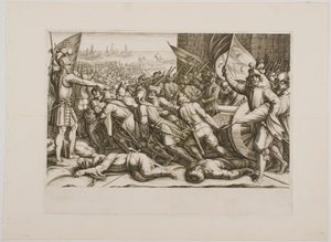Ponowne zaokrętowanie wojsk, z serii „Życie Ferdynanda de Medici” autorstwa Jacques Callot