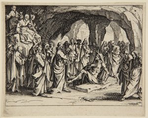Wskrzeszenie Łazarza autorstwa Jacques Callot