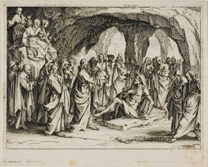 Wskrzeszenie Łazarza, z Nowego Testamentu autorstwa Jacques Callot