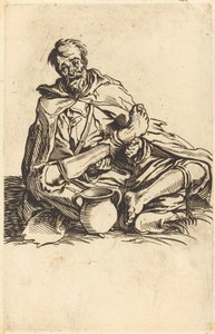 Chory człowiek, c. 1622. autorstwa Jacques Callot