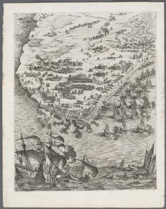 Oblężenie La Rochelle: Płyta 10 autorstwa Jacques Callot