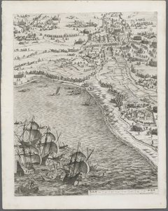 Oblężenie La Rochelle: Tablica 12, 1628-1630. autorstwa Jacques Callot