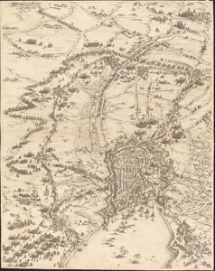 Oblężenie La Rochelle [tablica 6 z 16, zestaw zawiera 1952.8.97-112], 16281631. autorstwa Jacques Callot