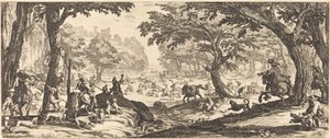 Polowanie na jelenie autorstwa Jacques Callot