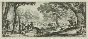Polowanie na jelenie autorstwa Jacques Callot