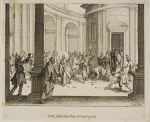 Ukamienowanie Jezusa, z Nowego Testamentu autorstwa Jacques Callot