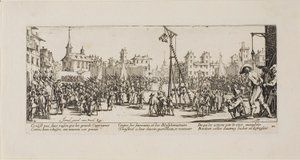 Strappado, płyta dziesiąta z The Miseries of War autorstwa Jacques Callot